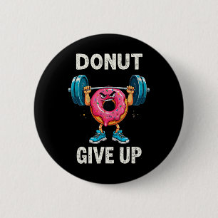 Macaron Rond 5 Cm Bodybuilder Donut Abandonner Humour Gym Entraîneme