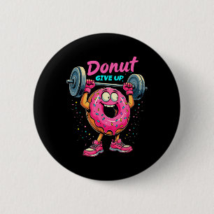 Macaron Rond 5 Cm Bodybuilder Donut Abandonner Humour Gym Entraîneme