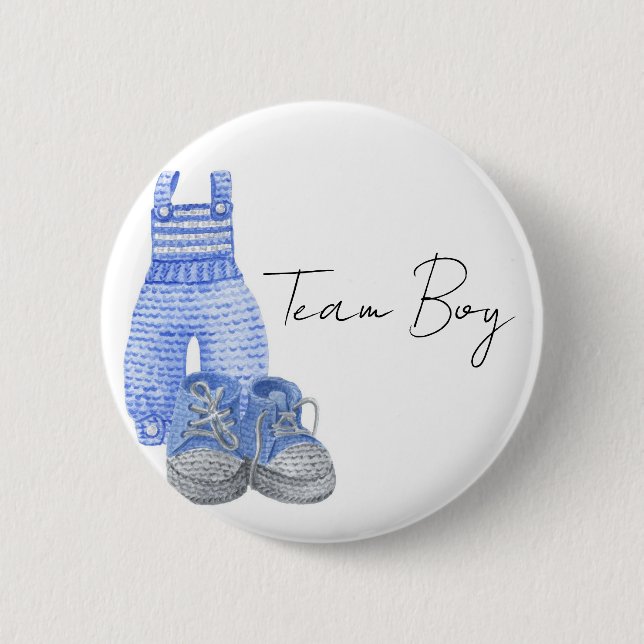 Macaron Rond 5 Cm Bohemian Baby Clothes Team Boy Genre révéler (Devant)