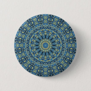 Macaron Rond 5 Cm Boho Abstrait Super Van Gogh Starry Nuit Mandala