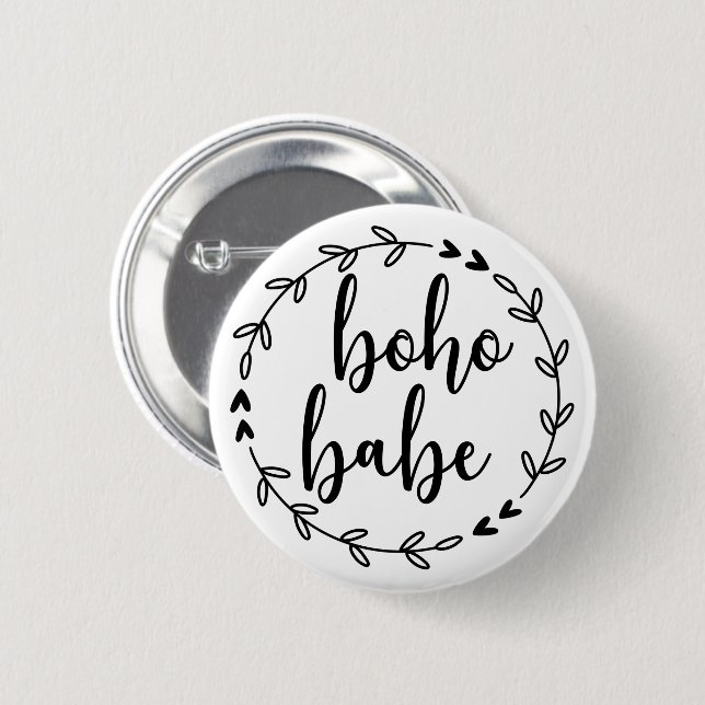 Macaron Rond 5 Cm Boho Babe Wreath (Devant & derrière)