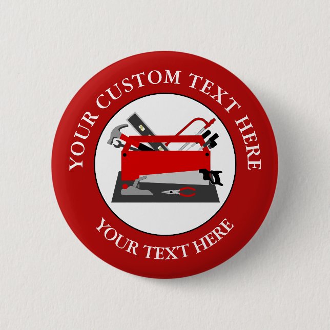 Macaron Rond 5 Cm Boîte à outils Handyman (Devant)