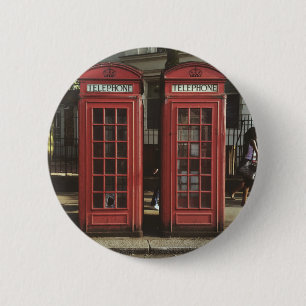 Macaron Rond 5 Cm Boîte téléphonique Londres
