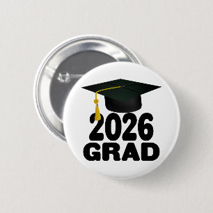 Macaron Rond 5 Cm Bold Class of 2026 Graduation