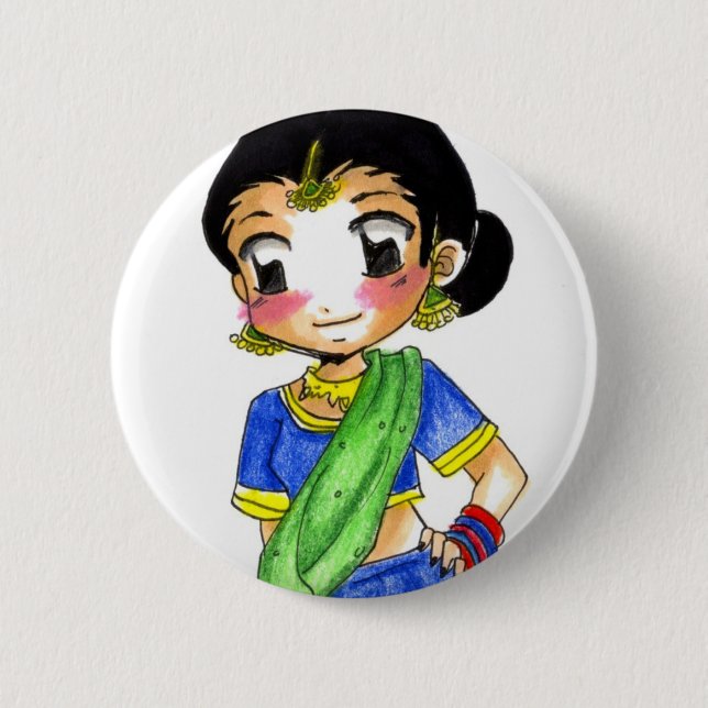 Macaron Rond 5 Cm Bollywood - Loli (Devant)