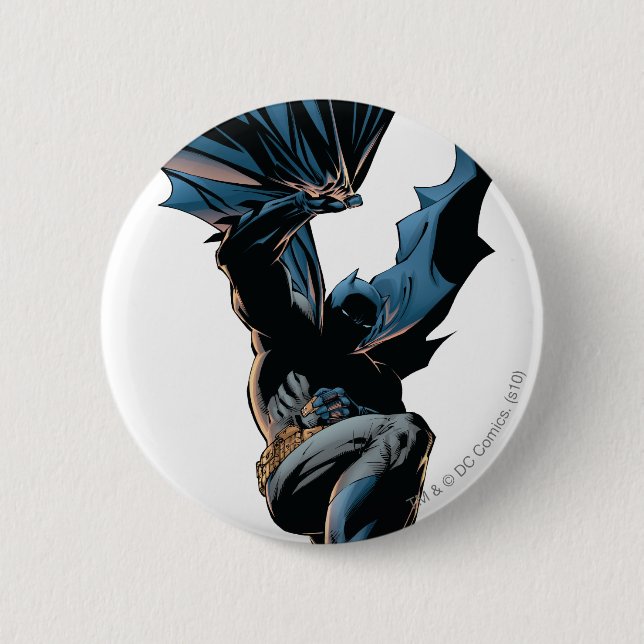 Macaron Rond 5 Cm Bombardement de Batman (Devant)