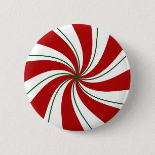 Macaron Rond 5 Cm Bonbon à la menthe poivrée - bouton