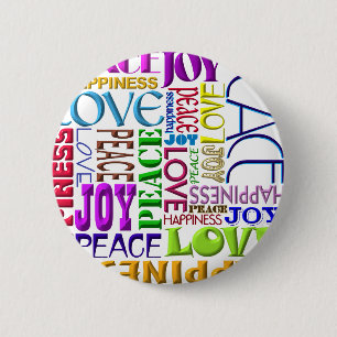 Macaron Rond 5 Cm Bonheur d'amour de joie de paix
