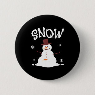 Macaron Rond 5 Cm Bonhomme de neige drôle et couple correspondant so