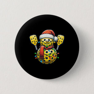 Macaron Rond 5 Cm Bonhomme de neige Picklell Chapeau de Père Noël Lu