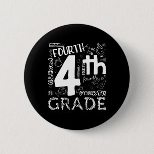 Macaron Rond 5 Cm Bonjour 4e année Enseignants garçons et équipe 4e 