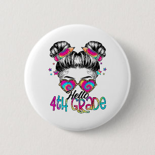 Macaron Rond 5 Cm Bonjour 4ème Quatrième Classe Nœud Messy Ck Retour