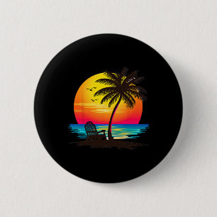Macaron Rond 5 Cm Bonjour ambiance estivale vacances hommes femmes p