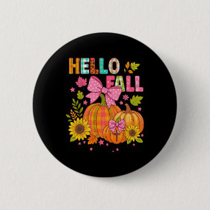 Macaron Rond 5 Cm Bonjour automne Action de grâce Coquette Boho Flor
