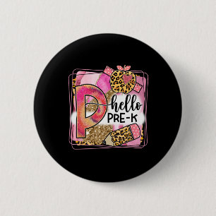 Macaron Rond 5 Cm Bonjour Équipe Pré-maternelle Byck Pour Enseignant