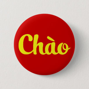 Macaron Rond 5 Cm Bonjour / Hello ~ Vietnam / Vietnamien / Tiếng Việ