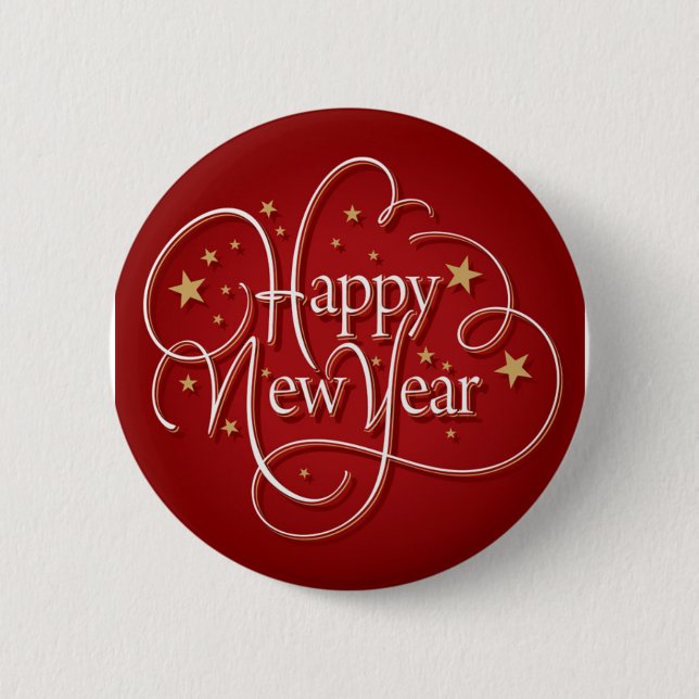 Macaron Rond 5 Cm Bonne année (Devant)