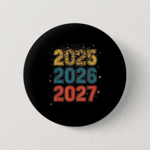 Macaron Rond 5 Cm Bonne année 2026 à venir bientôt 2027 Drôle 67 Mèm