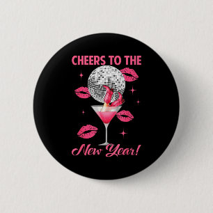 Macaron Rond 5 Cm Bonne année 2026 Champagne Bonne Année