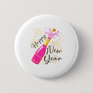 Macaron Rond 5 Cm Bonne année 2026 Champagne Bonne soirée du Nouvel