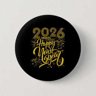 Macaron Rond 5 Cm Bonne année 2026 Nouvel An drôle Soirée du Nouvel