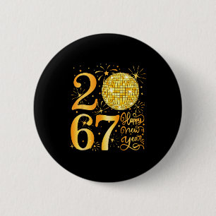 Macaron Rond 5 Cm Bonne année 2067 Drôle 67 Six Sept Mème Nouvel An