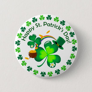 Macaron Rond 5 Cm Bonne Saint Patrick's Day