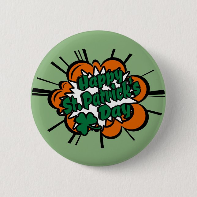 Macaron Rond 5 Cm Bonne Saint Patrick's Day (Devant)