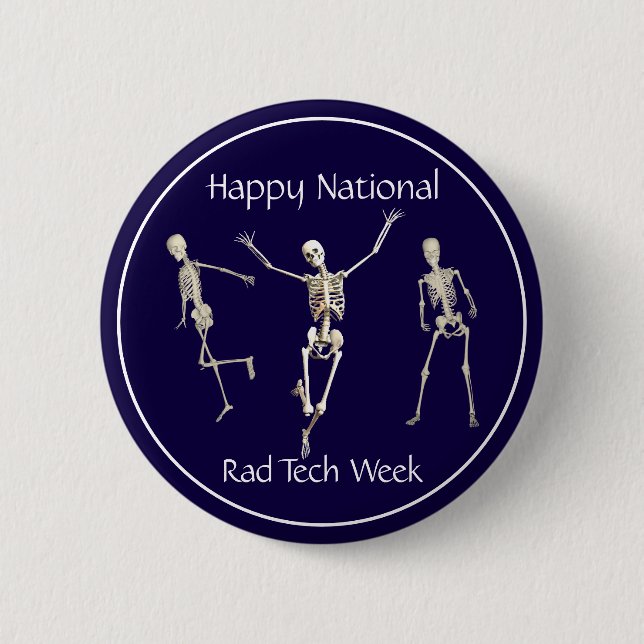 Macaron Rond 5 Cm Bonne Semaine nationale de la technologie Rad (Devant)