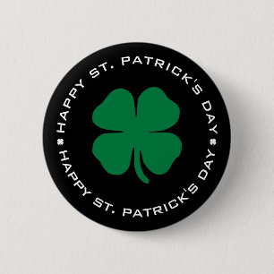 Macaron Rond 5 Cm Bonne St. Patrick's Day Shamrock Lucky Charm