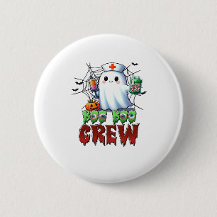 Macaron Rond 5 Cm Boo Boo Crew Nurse Halloween Ghost Funny Classic T
