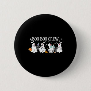 Macaron Rond 5 Cm Boo Boo Crew Nurw Ghost Funny Halloween