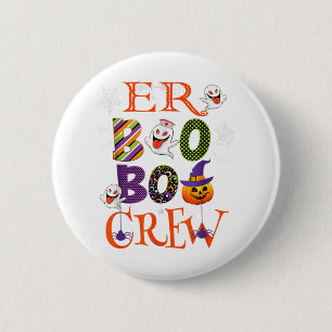 Macaron Rond 5 Cm Boo Crew Ghost Doctor Paramedic Nurse Halloween