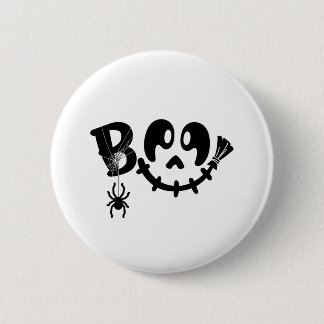 Macaron Rond 5 Cm Boo - Design Halloween