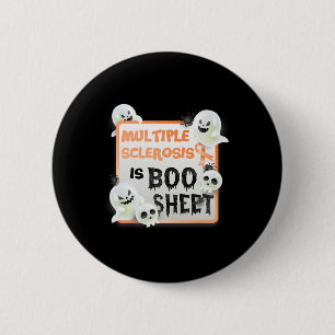 Macaron Rond 5 Cm Boo Halloween Ghost Ms Multiple Sclerosis Is Boo S