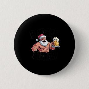 Macaron Rond 5 Cm Booger Sugar Père Noël Funny Musculaire Mème de No