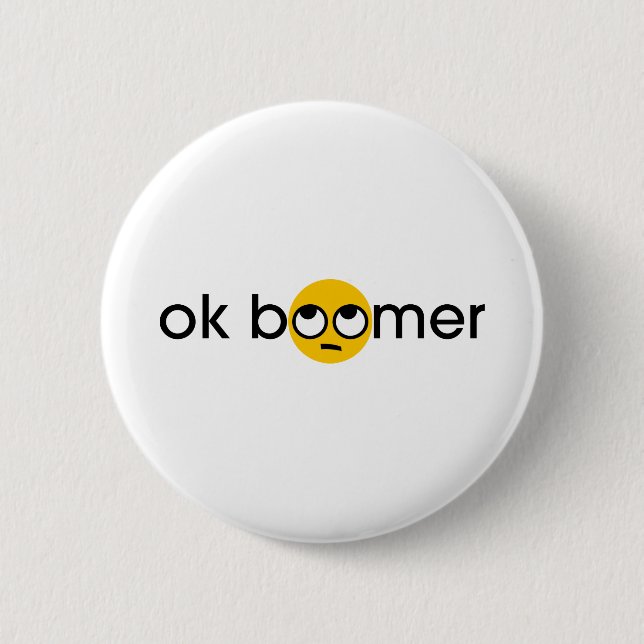 Macaron Rond 5 Cm boomer de ok (Devant)