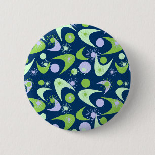 Macaron Rond 5 Cm Boomerangs rétro