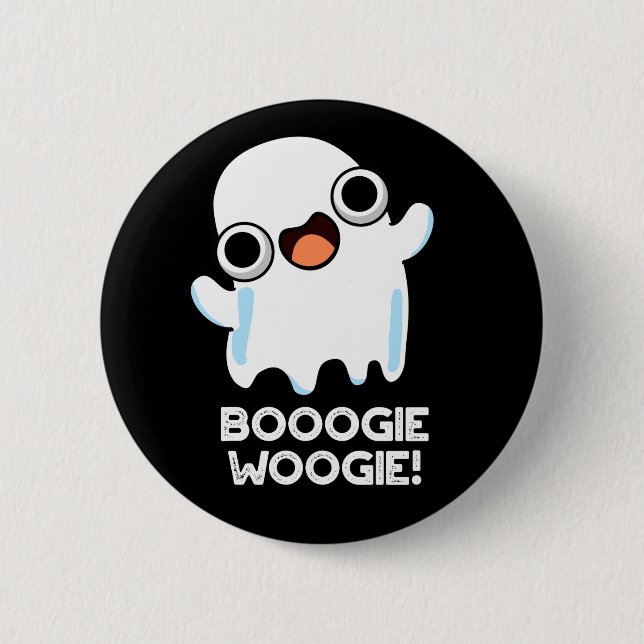 Macaron Rond 5 Cm Booogie Woogie Funny Musique Ghost Pun Dark BG (Devant)