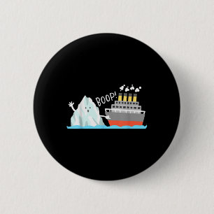Macaron Rond 5 Cm Boop Funny Titanic Et Iceberg Pun Joke Mème Garçon
