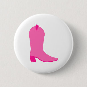 Macaron Rond 5 Cm Boot de cowgirl rose