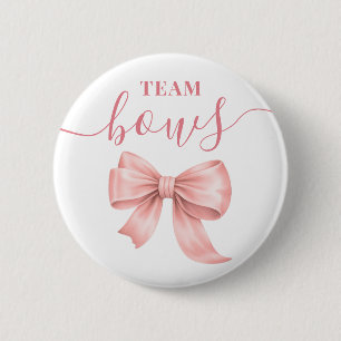 Macaron Rond 5 Cm Boots ou Bows Révélation du sexe Rose Équipe Fille