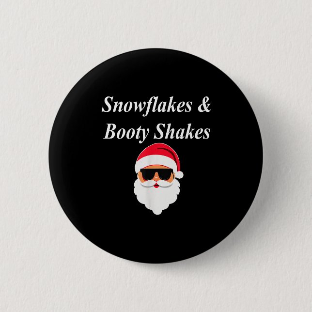 Macaron Rond 5 Cm Booty Shake Christmas Funny Naughty Dirty Raunchy  (Devant)