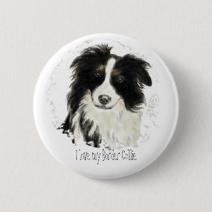 Macaron Rond 5 Cm Border collie fait sur commande - collection de