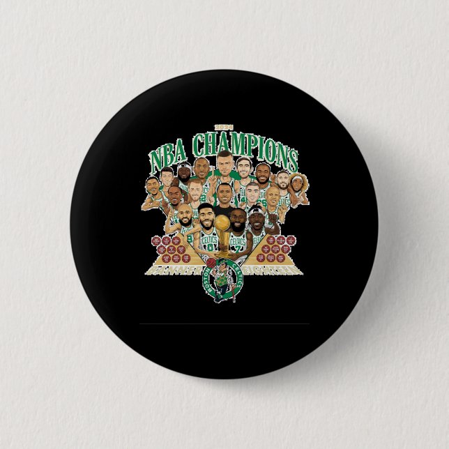 Macaron Rond 5 Cm Boston Celtics Banner 18 (équipe exclusive) Relaxé (Devant)