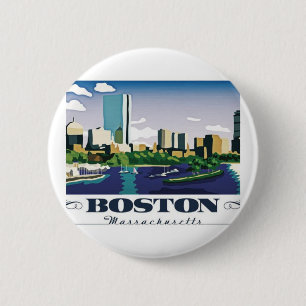 Macaron Rond 5 Cm Boston, le Massachusetts