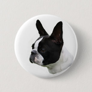 Macaron Rond 5 Cm Boston Terrier