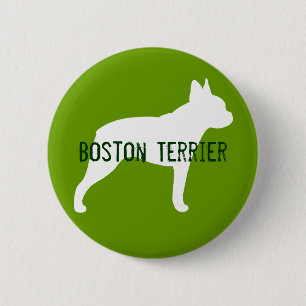 Macaron Rond 5 Cm Boston Terrier