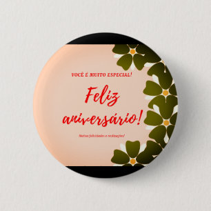 Macaron Rond 5 Cm Botão Redondo feliz aniversario