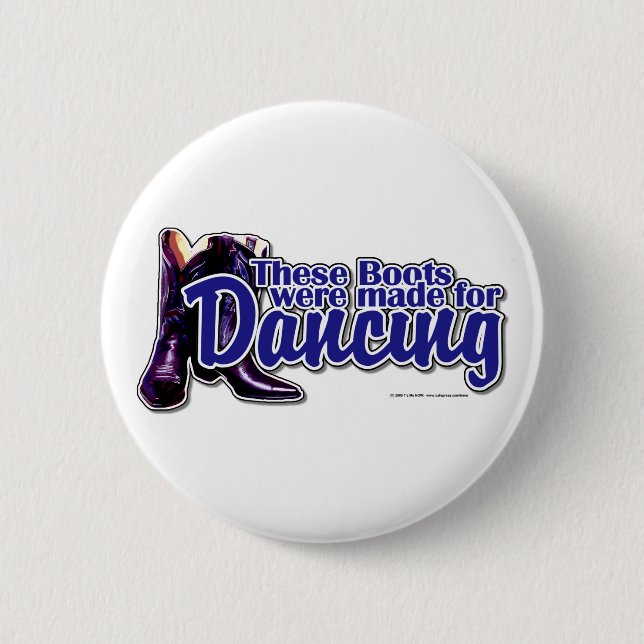 Macaron Rond 5 Cm Bottes de danse (Devant)